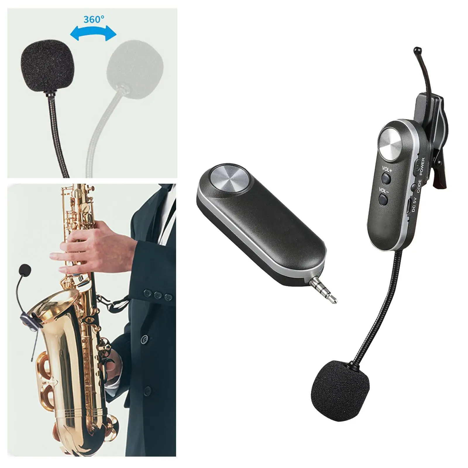 Professional Saxophone Microphone Receiver Universal UHF for Band
Professional Saxophone Microphone Receiver Universal UHF for Band