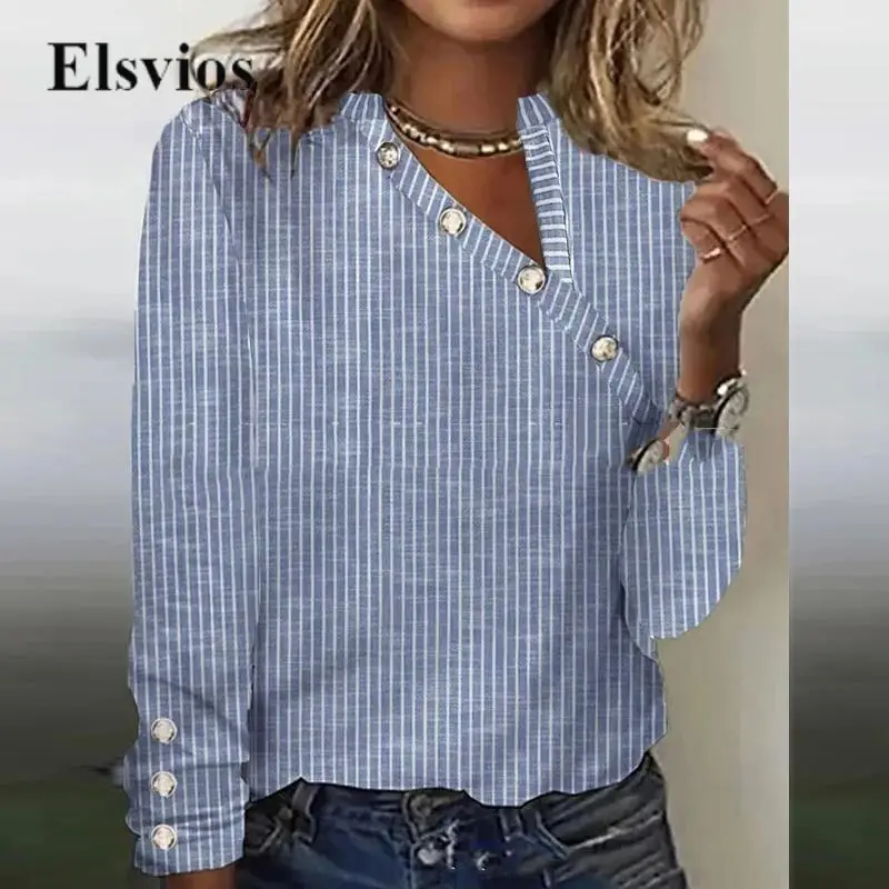 Harjuku Fashion Striped Print Irregular Button Tops Blouse Women Casual Long Sleeve Autumn Shirts Pullover Vintage Female Blusas
Harjuku Fashion Striped Print Irregular Button Tops Blouse Women Casual Long Sleeve Autumn Shirts Pullover Vintage Female Blusas