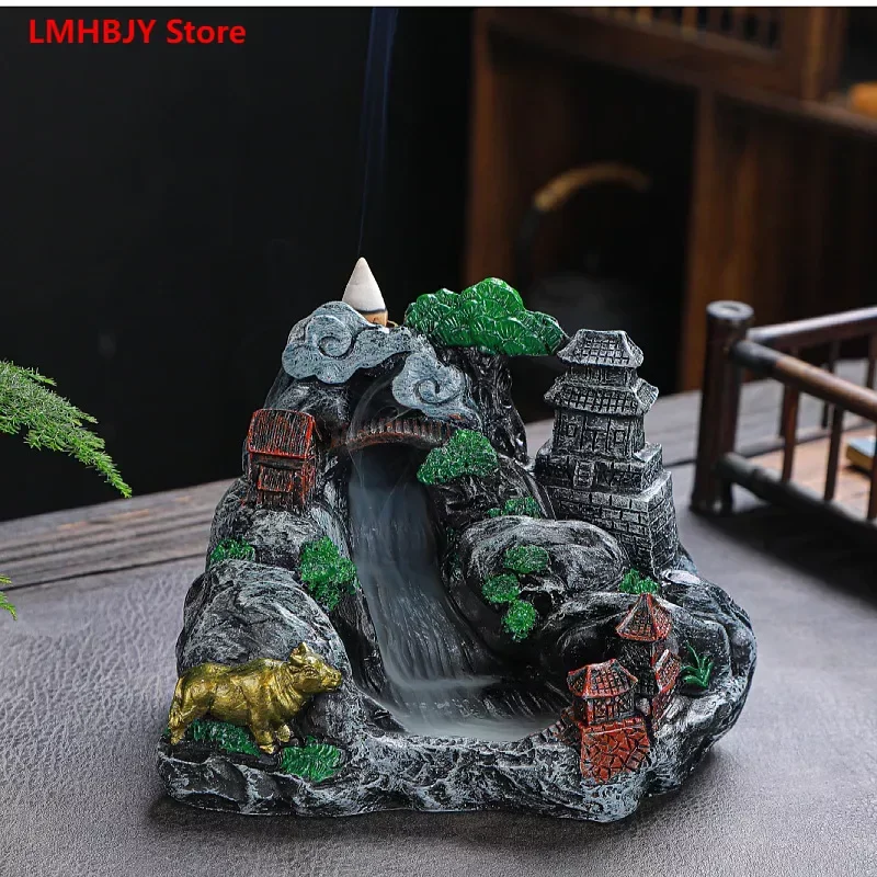 LMHBJY Creative High Mountain Flowing Water Backflow Incense Burner Crafts Decoration Resin Backflow Sandalwood Burner
LMHBJY Creative High Mountain Flowing Water Backflow Incense Burner Crafts Decoration Resin Backflow Sandalwood Burner