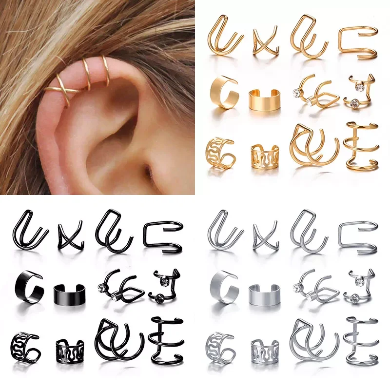 New in Pcs/set Punk Simple Wrap Earring Set For Women Clip on Earrings No piercing Ear Cuff Fashion Female Jewelry Gift earrings
New in Pcs/set Punk Simple Wrap Earring Set For Women Clip on Earrings No piercing Ear Cuff Fashion Female Jewelry Gift earrings