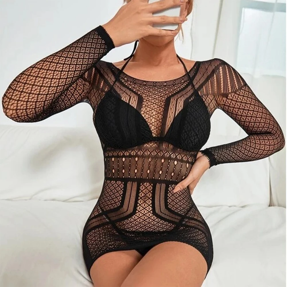 Womens Hollow Cut Out Bodycon Mini Dress Long Sleeve Clubwear Mini Dress Sheer See-through O-neck Erotic Tight Wrap Soft Dress
Womens Hollow Cut Out Bodycon Mini Dress Long Sleeve Clubwear Mini Dress Sheer See-through O-neck Erotic Tight Wrap Soft Dress