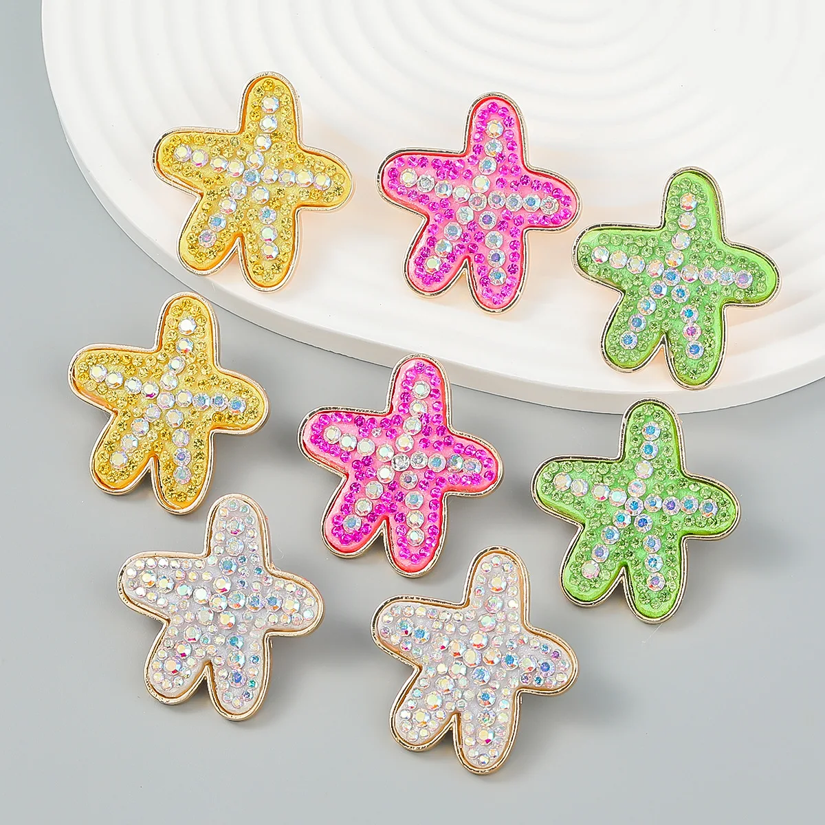 Digadagu Metal Rhinestone Starfish Earrings Women's Trendy Dangle Earring Holiday Boho Jewelry Accessories
Digadagu Metal Rhinestone Starfish Earrings Women's Trendy Dangle Earring Holiday Boho Jewelry Accessories