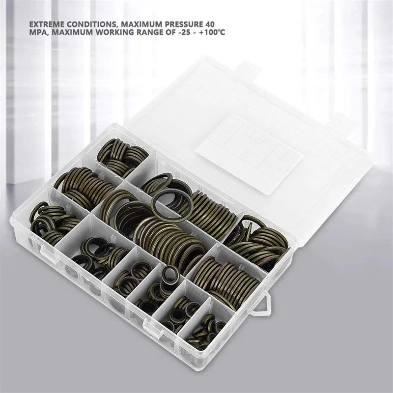 240/100pcs High Press Hydralic Oil Rubber Washers Pip Bound Metal Washer Oil Rubber Drain Plug Gasket Combined Washer Seal Rings
240/100pcs High Press Hydralic Oil Rubber Washers Pip Bound Metal Washer Oil Rubber Drain Plug Gasket Combined Washer Seal Rings