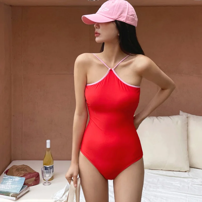 Sexy Solid Red One Piece Swimsuit Women Push Up Lace Up Bandage Bodysuit Brazilian Backless Bathing Suit Women's Swimwear A109
Sexy Solid Red One Piece Swimsuit Women Push Up Lace Up Bandage Bodysuit Brazilian Backless Bathing Suit Women's Swimwear A109