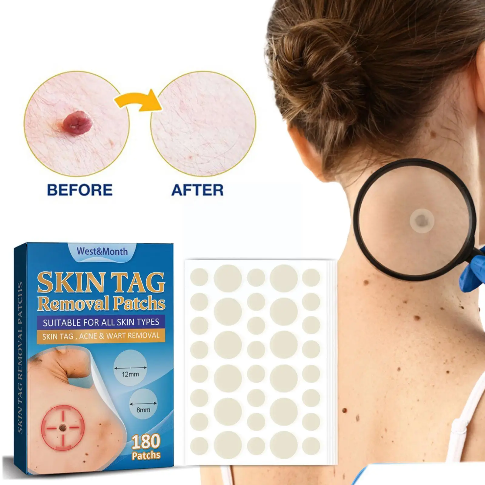 180PCS/SET Wart Removal Wart Removal Sticker Fast Removal Warts Tools Face Dots Skin Tag Care Flesh Kit Acne Polka Meat Mol F0J2
180PCS/SET Wart Removal Wart Removal Sticker Fast Removal Warts Tools Face Dots Skin Tag Care Flesh Kit Acne Polka Meat Mol F0J2