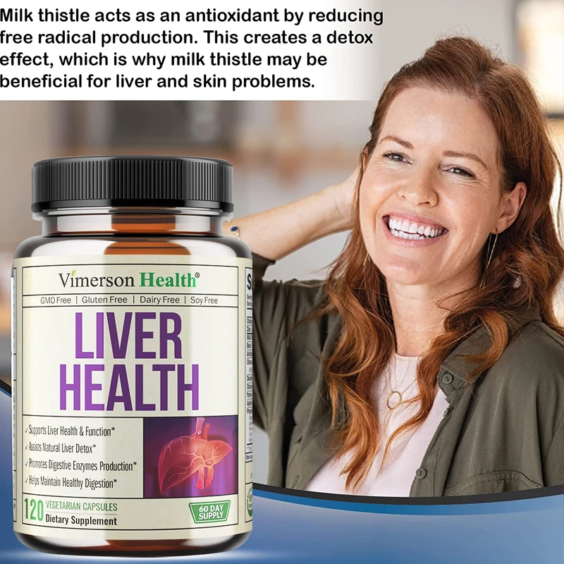 

Liver Support Supplement - Aids In Cleansing with Herbal Blend with Artichoke Extract, Milk Thistle, Turmeric, Ginger, and Zinc