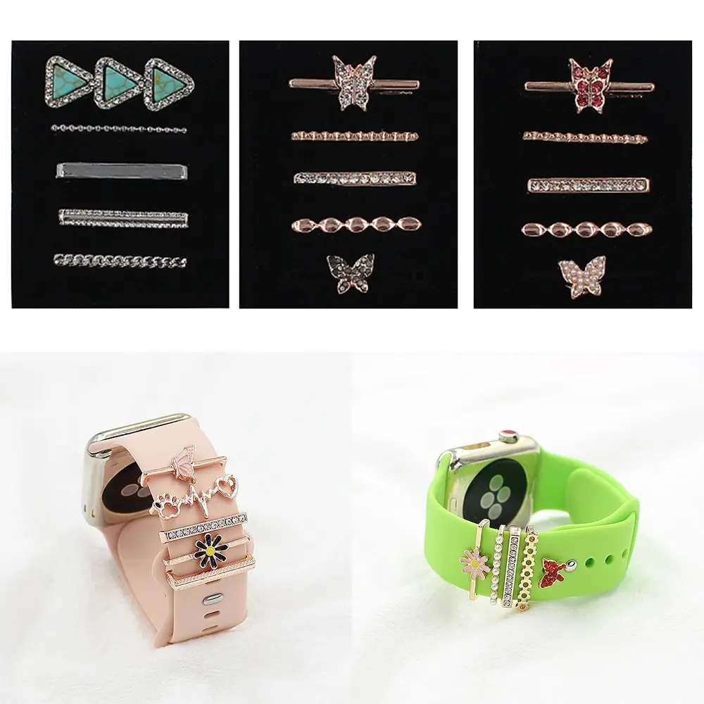 Metal Charms Watch Band Decoration Ring For Apple Diamond Ornament For iwatch Bracelet Silicone Strap Jewelry Accessories
Metal Charms Watch Band Decoration Ring For Apple Diamond Ornament For iwatch Bracelet Silicone Strap Jewelry Accessories