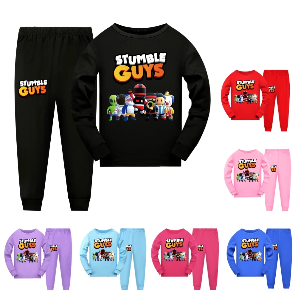 Children Christmas Pajamas Spring Autumn Clothing Set For Girls O-neck Tops + Pants Boys Sleepwear Stumble Guys Kids Pyjamas 
Children Christmas Pajamas Spring Autumn Clothing Set For Girls O-neck Tops + Pants Boys Sleepwear Stumble Guys Kids Pyjamas