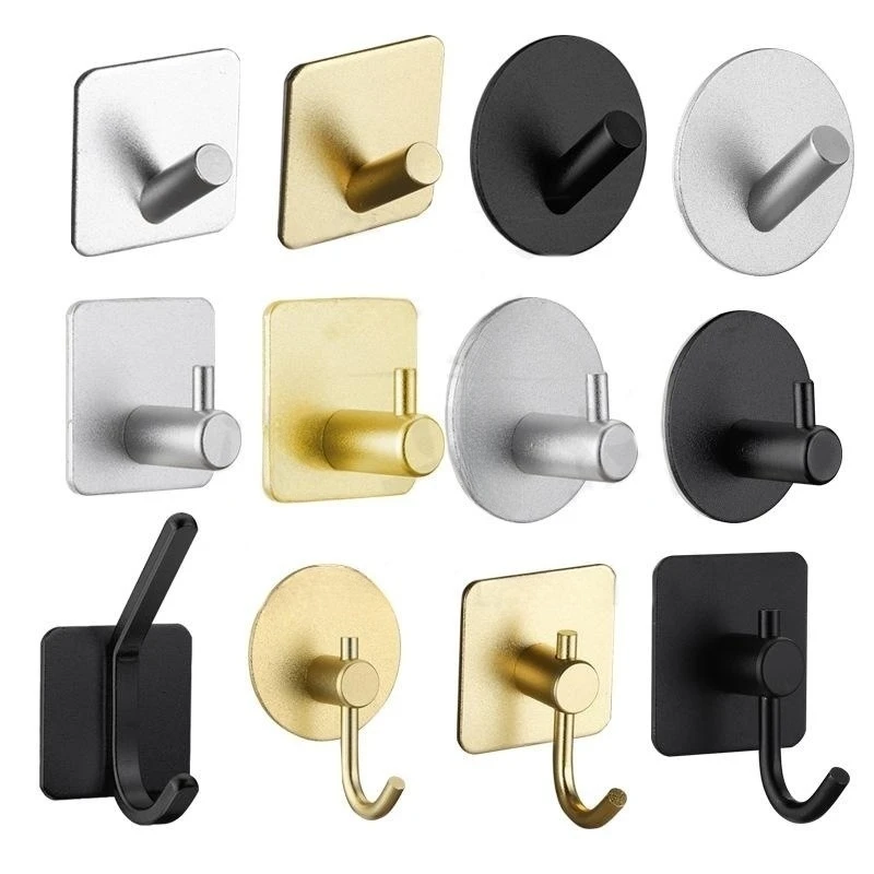 Aluminium Alloy Coat Hook for Clothes Self-adhesive Hooks Wall Mount Tenderos To Hang Clothes Key for Bathroom Accessories
Aluminium Alloy Coat Hook for Clothes Self-adhesive Hooks Wall Mount Tenderos To Hang Clothes Key for Bathroom Accessories