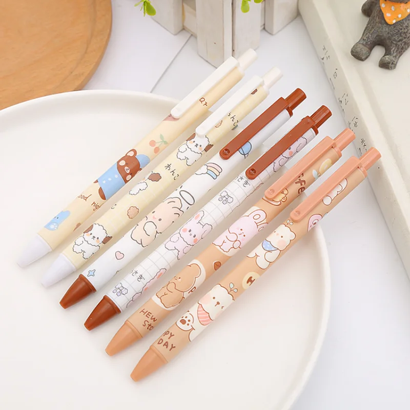 6PCs/Set Cute Cow Bear Press Gel Pen School Supplies Office Accessories Stationery Store for Writing Japanese Stationery
6PCs/Set Cute Cow Bear Press Gel Pen School Supplies Office Accessories Stationery Store for Writing Japanese Stationery