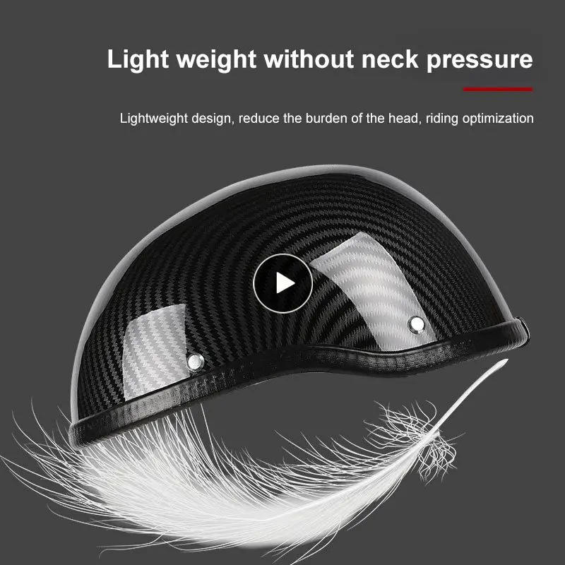 Retro Motorcycle Helmet Men's Woman's Half Cover Helmet Electric Bike Riding Helmet Summer Breathable Riding Protective Helmet
Retro Motorcycle Helmet Men's Woman's Half Cover Helmet Electric Bike Riding Helmet Summer Breathable Riding Protective Helmet