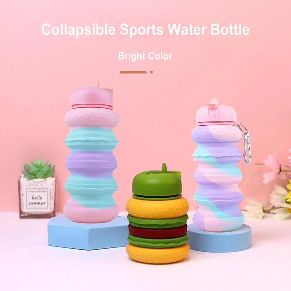 600ml Water Bottle Vibration Damping Foldable Drop-resistant Silicone Kids Creative Hamburg Drinking Kettle Outdoor Sports
600ml Water Bottle Vibration Damping Foldable Drop-resistant Silicone Kids Creative Hamburg Drinking Kettle Outdoor Sports