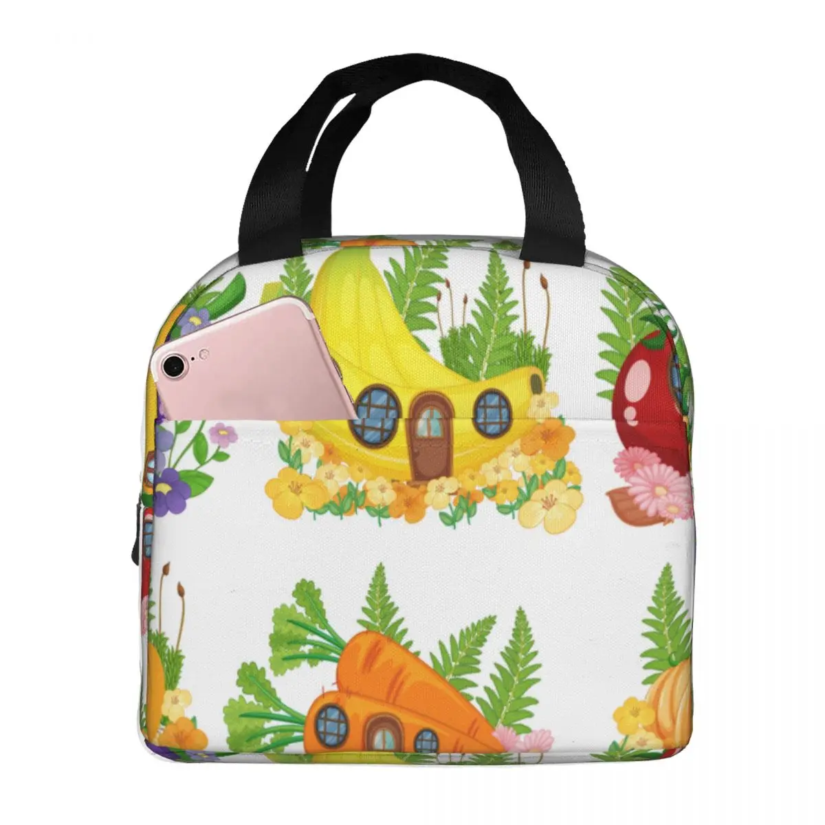 Fruit Vegetable Fairy House Lunch Food Box Bag Insulated Thermal Food Picnic Lunch Bag for Women kids Men Cooler Tote Bag
Fruit Vegetable Fairy House Lunch Food Box Bag Insulated Thermal Food Picnic Lunch Bag for Women kids Men Cooler Tote Bag