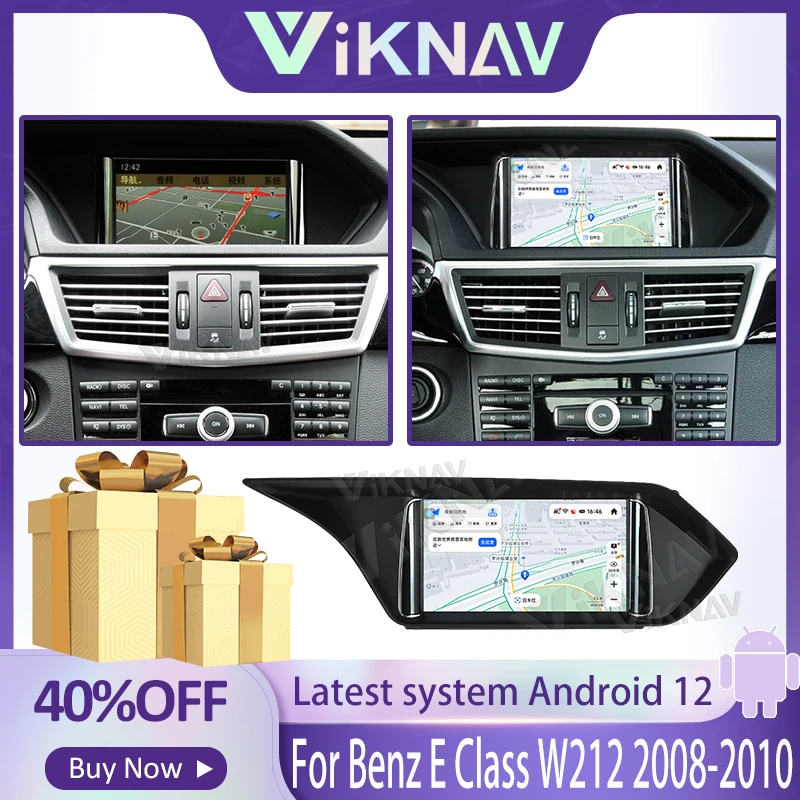 Автомобильный радиоприемник на Android для Benz E Class W212 2008-2010, беспроводной сенсорный экран для Carplay, GPS-навигация, мультимедийный плеер, головное устройство
Автомобильный радиоприемник на Android для Benz E Class W212 2008-2010, беспроводной сенсорный экран для Carplay, GPS-навигация, мультимедийный плеер, головное устройство