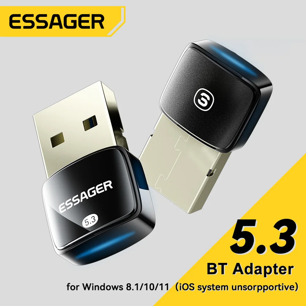 

USB Bluetooth 5,3 Dongle адаптер для ПК, ноутбука, динамика, беспроводной наушники в форме мыши, клавиатуры, музыки, аудио приемника, передатчика