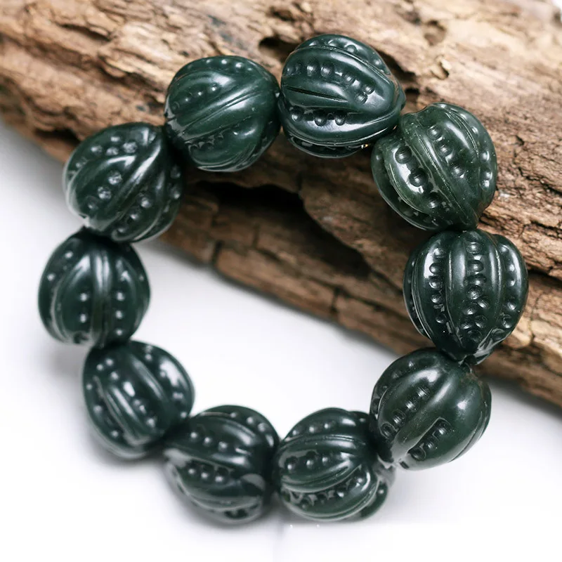 Natural hetian cyan jade handcarved walnut beads bracelets beads for men women bracelet with jade bracelet
Natural hetian cyan jade handcarved walnut beads bracelets beads for men women bracelet with jade bracelet