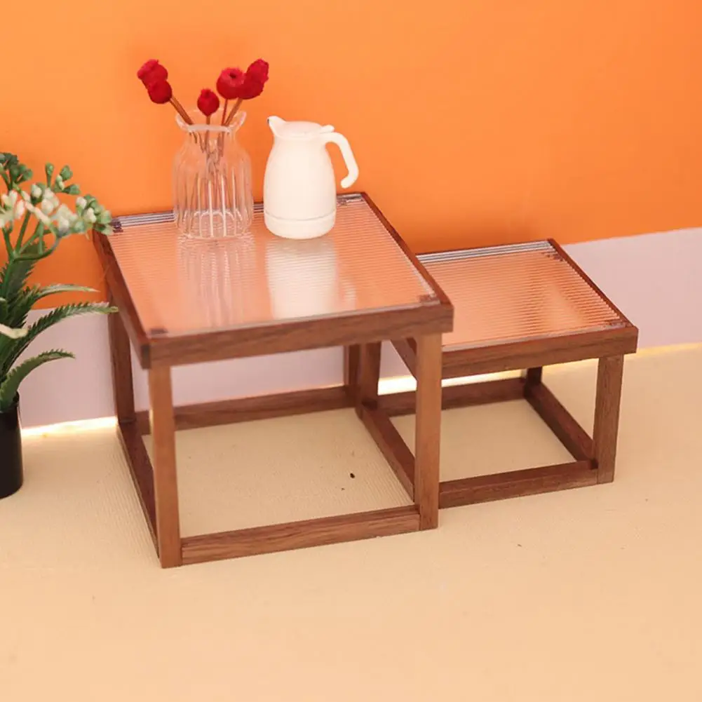 Novelty Fine Workmanship Simulated Black Walnut Wood Mini Table Acrylic Dollhouse Coffee Table for Micro Landscape
Novelty Fine Workmanship Simulated Black Walnut Wood Mini Table Acrylic Dollhouse Coffee Table for Micro Landscape