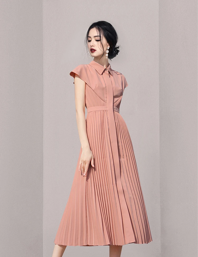 2022 Summer New Temperament Ladies Dress Short Sleeve Shirt Skirt Long Pleated Skirt Office Wear Elegant and Simple
2022 Summer New Temperament Ladies Dress Short Sleeve Shirt Skirt Long Pleated Skirt Office Wear Elegant and Simple