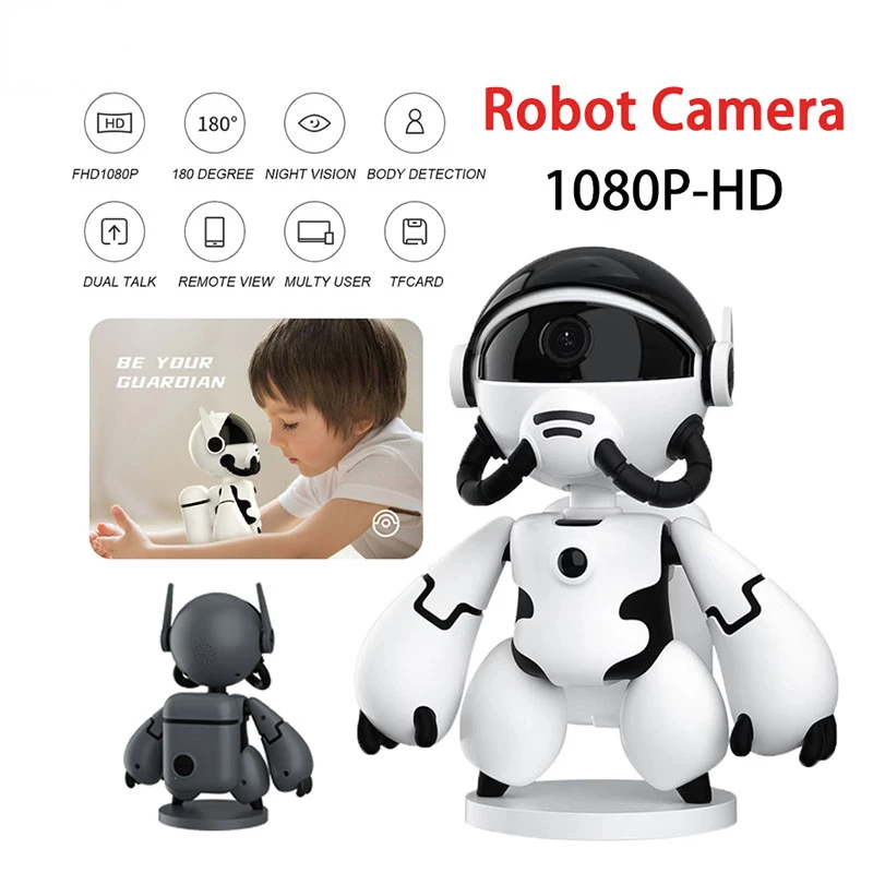 1080P HD Robot IP Camera Wireless Monitor Automatic Human Tracking Voice Smart Video Security Surveillance Camera House
1080P HD Robot IP Camera Wireless Monitor Automatic Human Tracking Voice Smart Video Security Surveillance Camera House