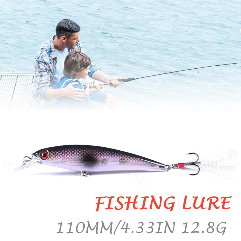 fishing lure 110mm12.8g Sinking Action Bass Carp Trout Amur pikc hard bait Freshwater Saltwater Fishing Artificial Bait
fishing lure 110mm12.8g Sinking Action Bass Carp Trout Amur pikc hard bait Freshwater Saltwater Fishing Artificial Bait