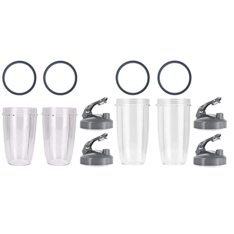 2 Pack Replacement Cups With 2 Flip Top To Go Lid And Rubber Seals, For Nutri NB 600W/900W Blender Accessory
2 Pack Replacement Cups With 2 Flip Top To Go Lid And Rubber Seals, For Nutri NB 600W/900W Blender Accessory