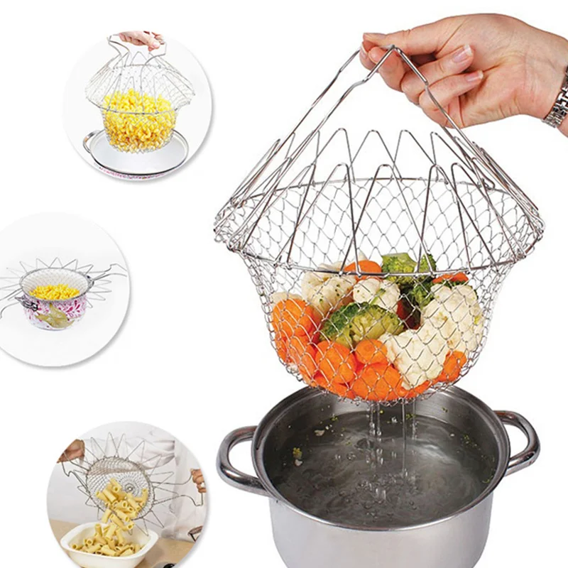 Multi Functional Folding Steam Washing Kitchen Filter French Chef's Basket Underwater Appliance Magic Basket Filter Net
Multi Functional Folding Steam Washing Kitchen Filter French Chef's Basket Underwater Appliance Magic Basket Filter Net