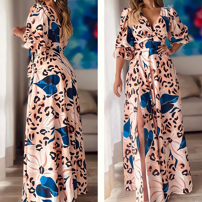 Women's clothing 2022 autumn new French vintage commuter V-neck large hem slit dress women pile sleeve elegant fashion dress
Women's clothing 2022 autumn new French vintage commuter V-neck large hem slit dress women pile sleeve elegant fashion dress