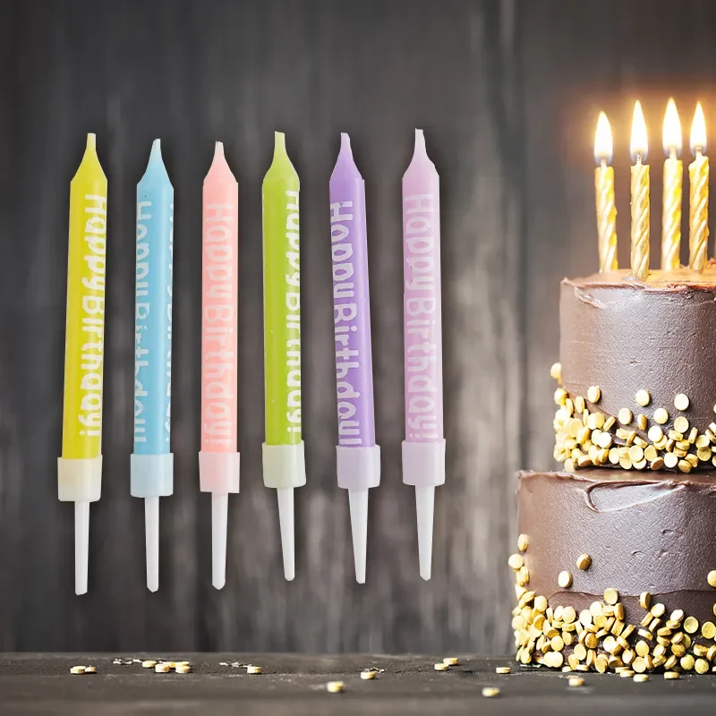 Candles With Stand 6Pcs Letters Printed Happy Birthday Cake Candle For Kiss Baby Pets Theme Birthday Party Cake Decor
Candles With Stand 6Pcs Letters Printed Happy Birthday Cake Candle For Kiss Baby Pets Theme Birthday Party Cake Decor