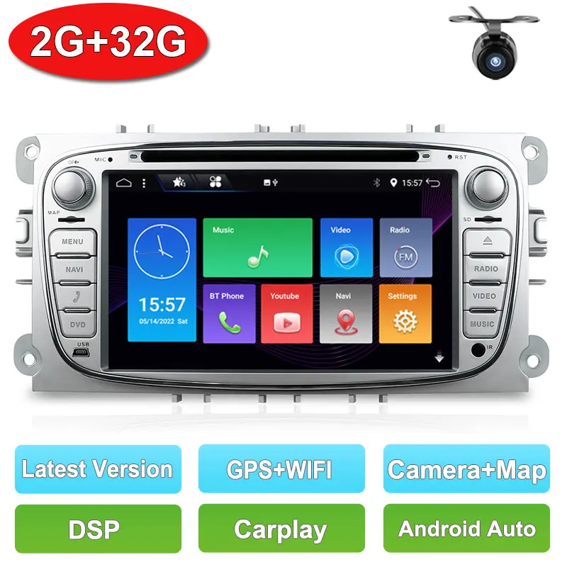 Автомагнитола Kcbosion 4G, мультимедийный плеер на Android 14, с 7 "экраном, gps, DVD, для Ford Focus S-Max, Mondeo, Galaxy C-Max, типоразмер 2 Din
Автомагнитола Kcbosion 4G, мультимедийный плеер на Android 14, с 7 "экраном, gps, DVD, для Ford Focus S-Max, Mondeo, Galaxy C-Max, типоразмер 2 Din