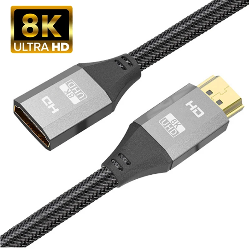 HDMI-compatible Cable 8K 60Hz 4K 144Hz 120Hz Male to Female Monitor Extension Cable for Computer TV Set-top Box 0.5/1/1.5/2/3m
HDMI-compatible Cable 8K 60Hz 4K 144Hz 120Hz Male to Female Monitor Extension Cable for Computer TV Set-top Box 0.5/1/1.5/2/3m