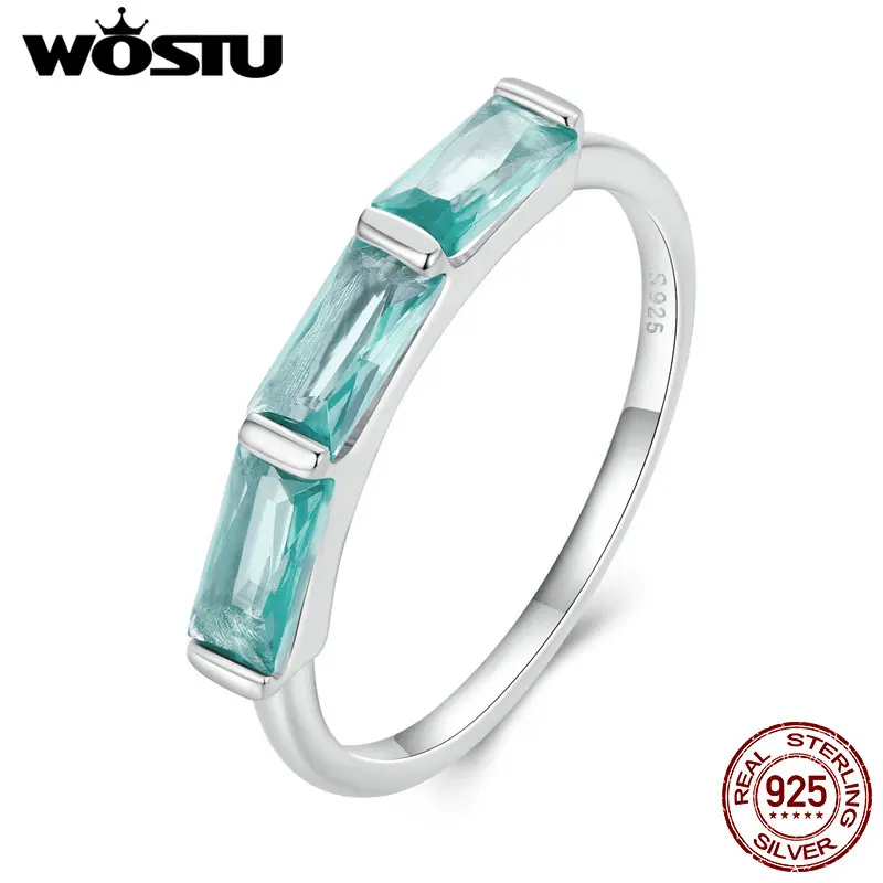 WOSTU 925 Sterling Silver European Rectngle Green Crystal Simple Band Rings For Women Wedding Party Fine Jewelry Birthday Gift
WOSTU 925 Sterling Silver European Rectngle Green Crystal Simple Band Rings For Women Wedding Party Fine Jewelry Birthday Gift