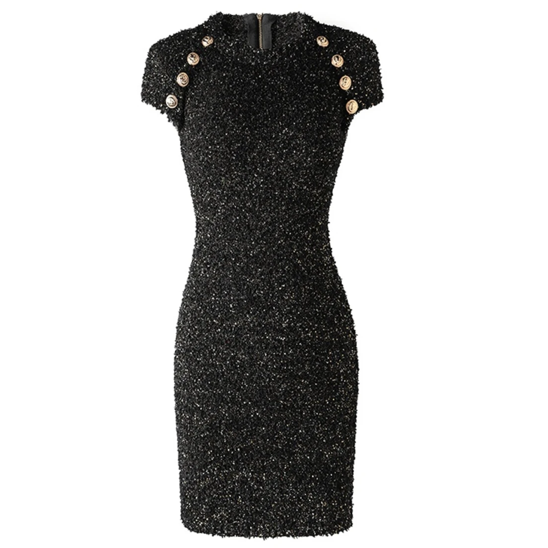 Dresses For Women 2023 Runway Designer Luxury Bling Bling Shining Fabric Short Sleeve Black Straight Elastic Knit Casual Dress
Dresses For Women 2023 Runway Designer Luxury Bling Bling Shining Fabric Short Sleeve Black Straight Elastic Knit Casual Dress