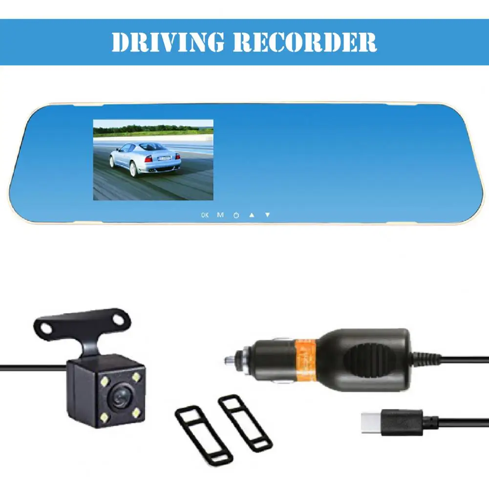 

4.3inch Car Dvr Mirror Cam With 2 Cam Video Recorder Dash Cam FHD1080P Dashcam Mirror Camera Car Dvr Recorder Reverse Camera