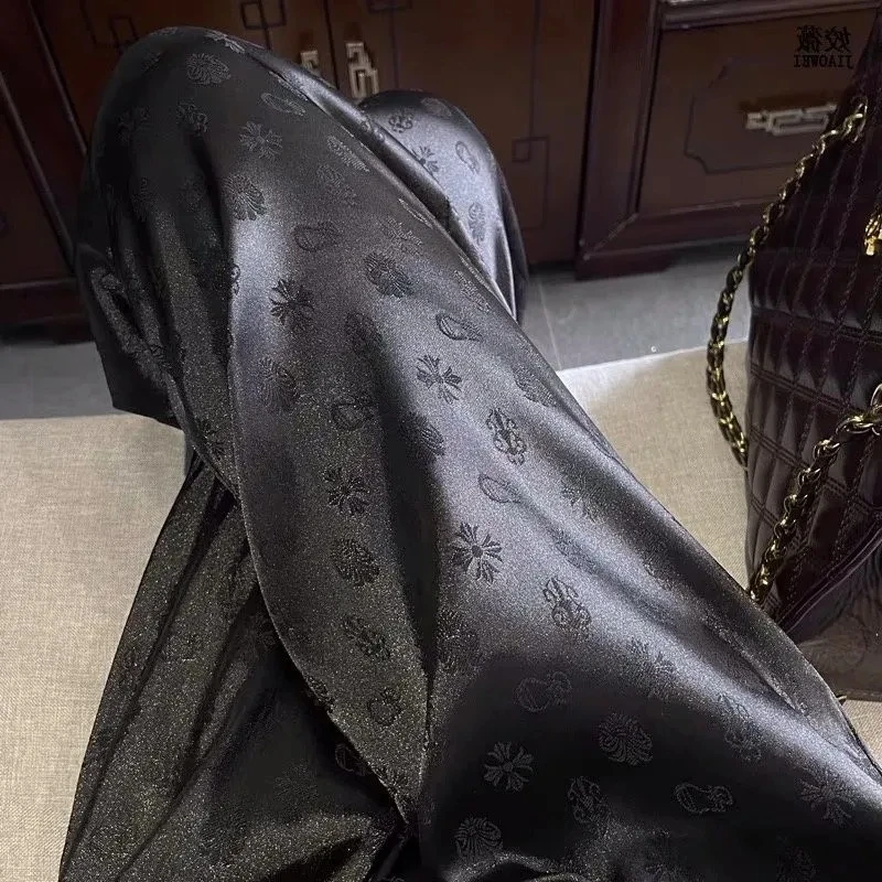 Baroque Print High Waist Pants Straight Satin Black Wide Leg Pants Korean Clothing Thin Summer Loose
Baroque Print High Waist Pants Straight Satin Black Wide Leg Pants Korean Clothing Thin Summer Loose