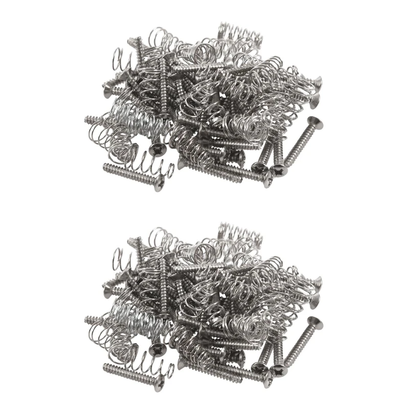 100Pcs Chrome Single Coil Pickup Screws & Adjust Height Springs For Fender Guitar
100Pcs Chrome Single Coil Pickup Screws & Adjust Height Springs For Fender Guitar