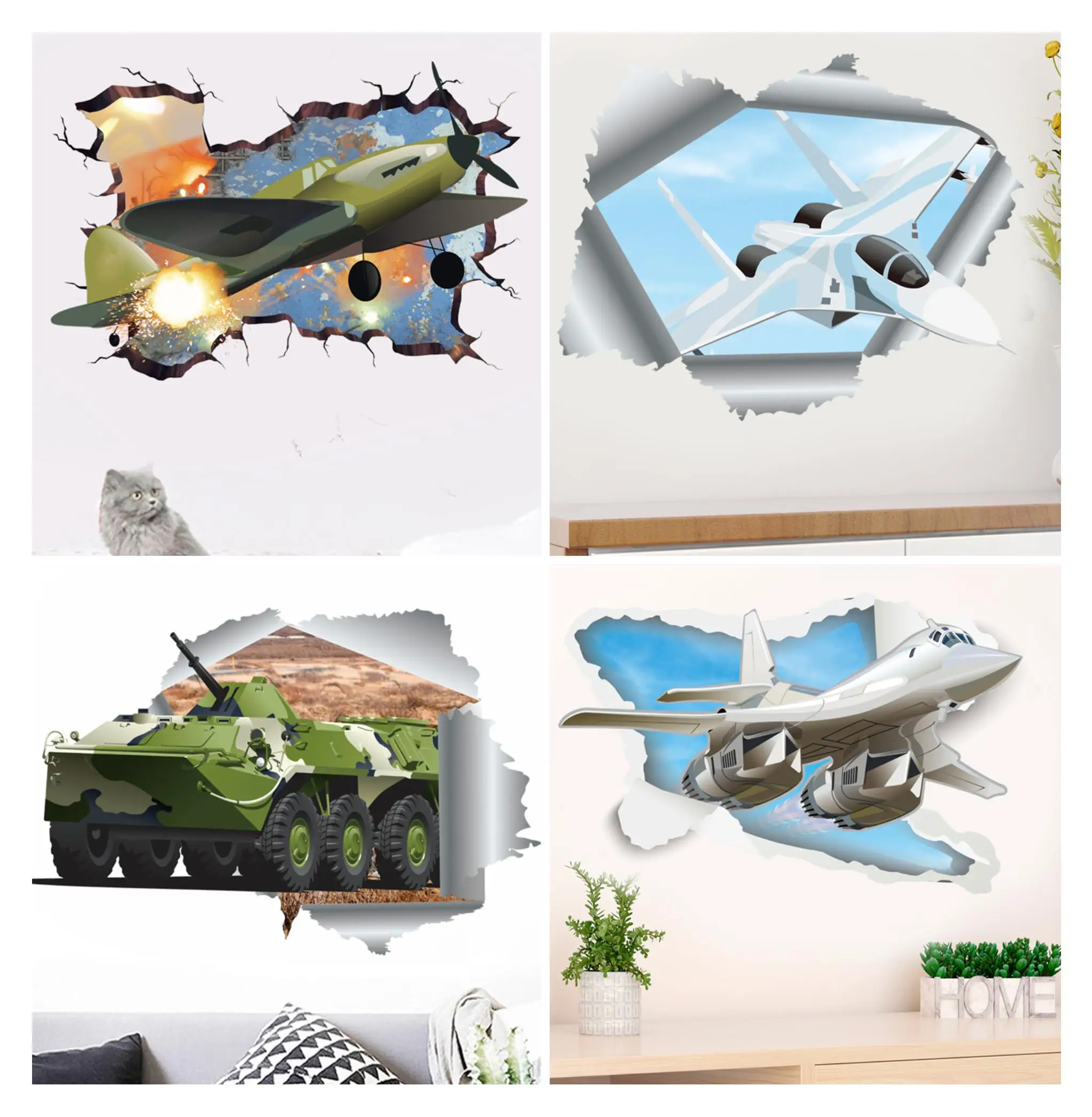 3D broken aircraft tank wall pasted with modern art mural wall pasted with children's room bedroom wall decoration
3D broken aircraft tank wall pasted with modern art mural wall pasted with children's room bedroom wall decoration