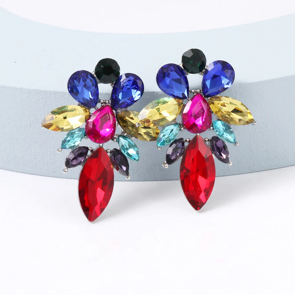 JURAN Luxury Colorful Crystal Rhinestones Earrings European Style Statement Drop Earrings for Women Wedding Jewelry Accessories
JURAN Luxury Colorful Crystal Rhinestones Earrings European Style Statement Drop Earrings for Women Wedding Jewelry Accessories