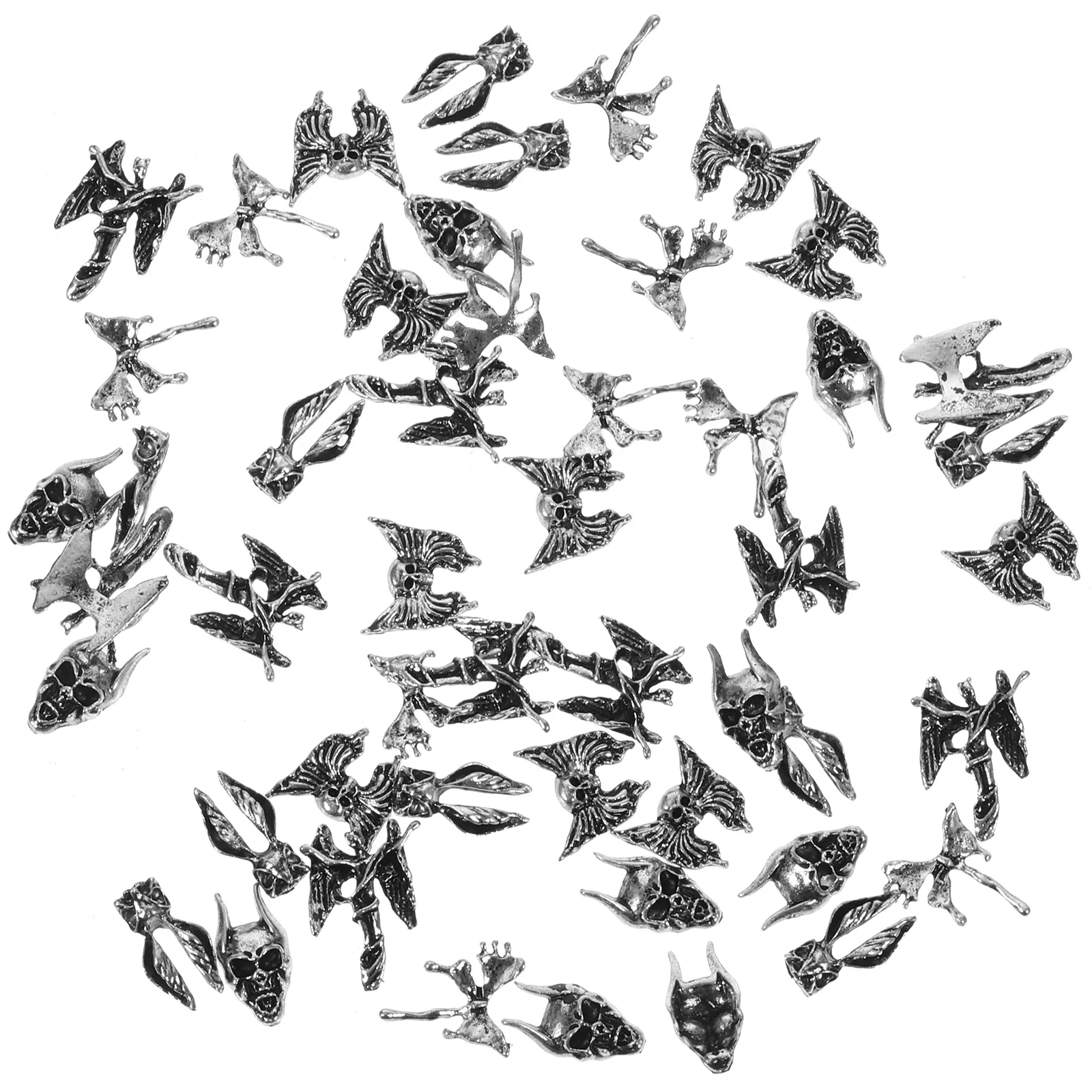50 Pcs Halloween Decor Nail Jewelry Charms Silver 3d Nails Goth Figurines for
50 Pcs Halloween Decor Nail Jewelry Charms Silver 3d Nails Goth Figurines for