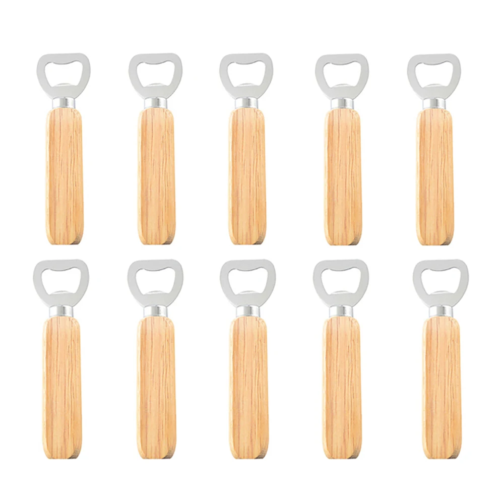 

UPORS 10/20/40Pcs Wooden Handle Bottle Opener Engraved Personalized Beer Bottle Opener with Any Text Gifts for Birthday Kitchen