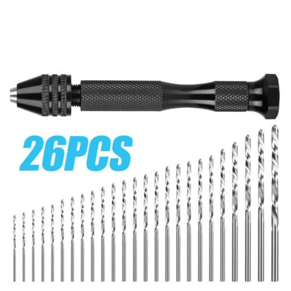 26pcs Mini Micro Hand Drill Bits Set High Hardness Rust-resistant Manual Drill Pin Vise Chuck Diy Tool Set Wholesale
26pcs Mini Micro Hand Drill Bits Set High Hardness Rust-resistant Manual Drill Pin Vise Chuck Diy Tool Set Wholesale
