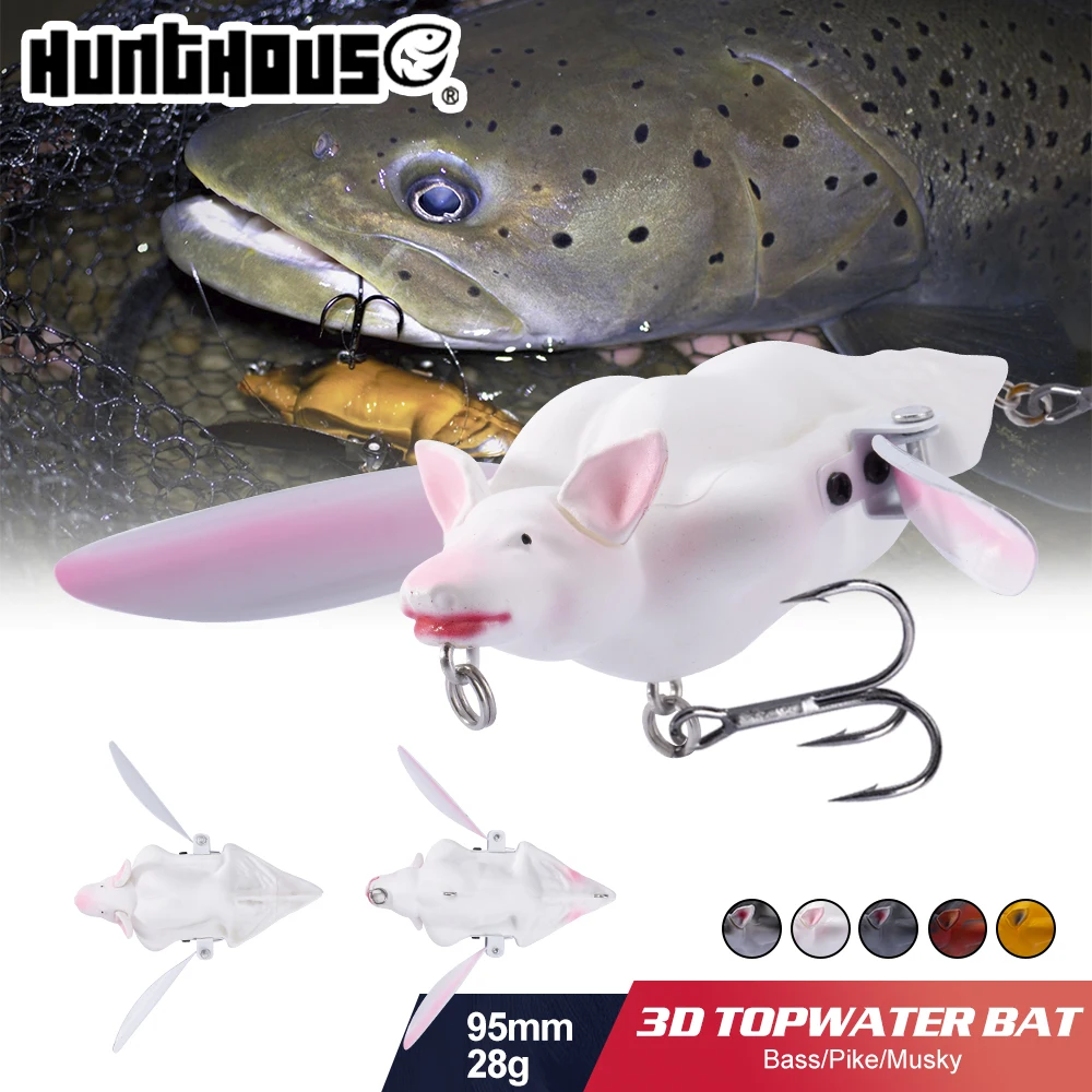 Hunthouse Fishing Lure Bionic 3D Bat Topwater Floating Freshwater Popper Pencil Surface Wobbler Artificial Hard Bait For Bass
Hunthouse Fishing Lure Bionic 3D Bat Topwater Floating Freshwater Popper Pencil Surface Wobbler Artificial Hard Bait For Bass