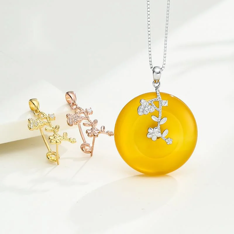 S925 silver safety sun flower inlaid with wax amber jade pendant diy clip buckle accessories
S925 silver safety sun flower inlaid with wax amber jade pendant diy clip buckle accessories