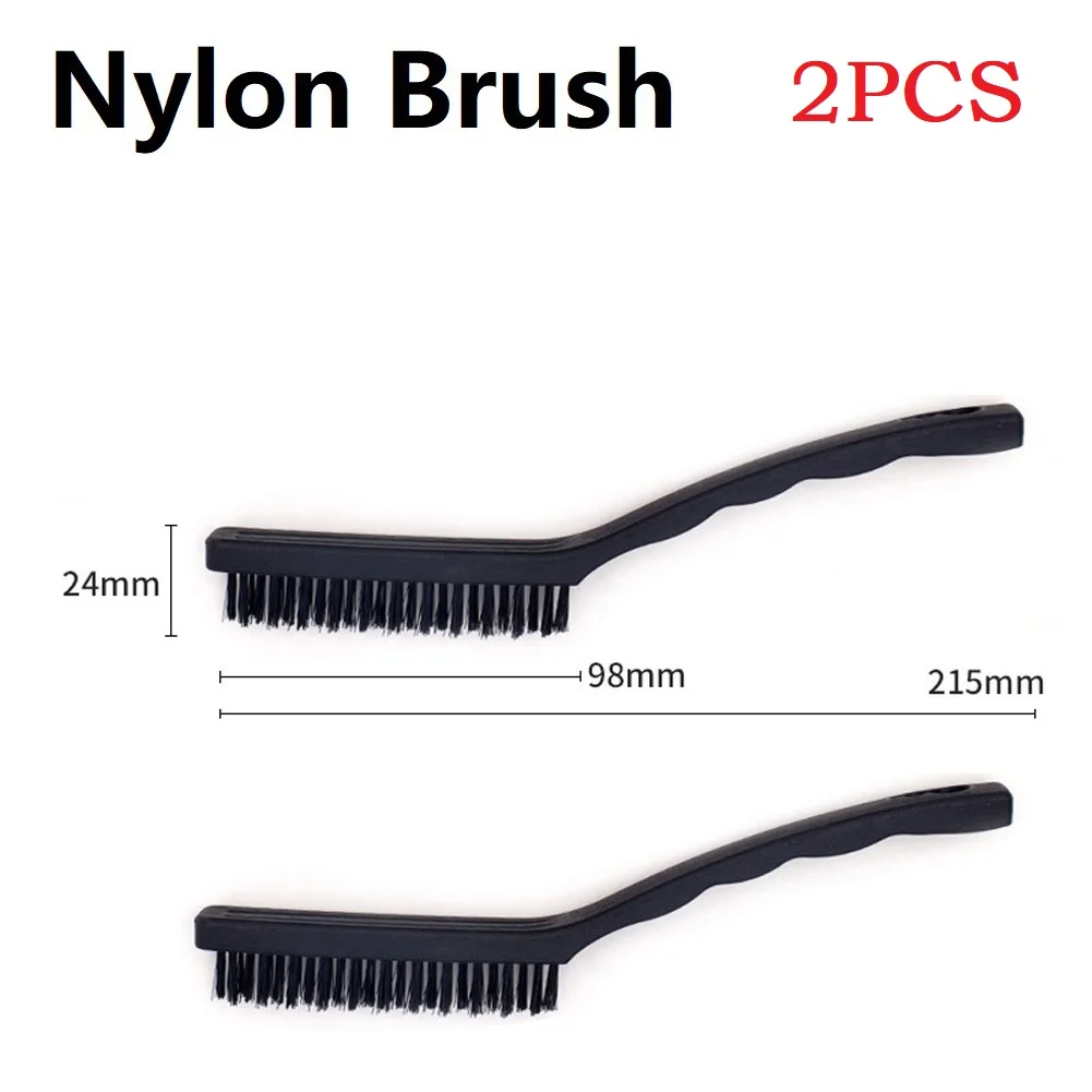 2PCS Wire Brush Brass Nylon & Steel Brushes Rust Remover Paint Remove Metal Scrubbing Polishing Burring Cleaning Tools
2PCS Wire Brush Brass Nylon & Steel Brushes Rust Remover Paint Remove Metal Scrubbing Polishing Burring Cleaning Tools