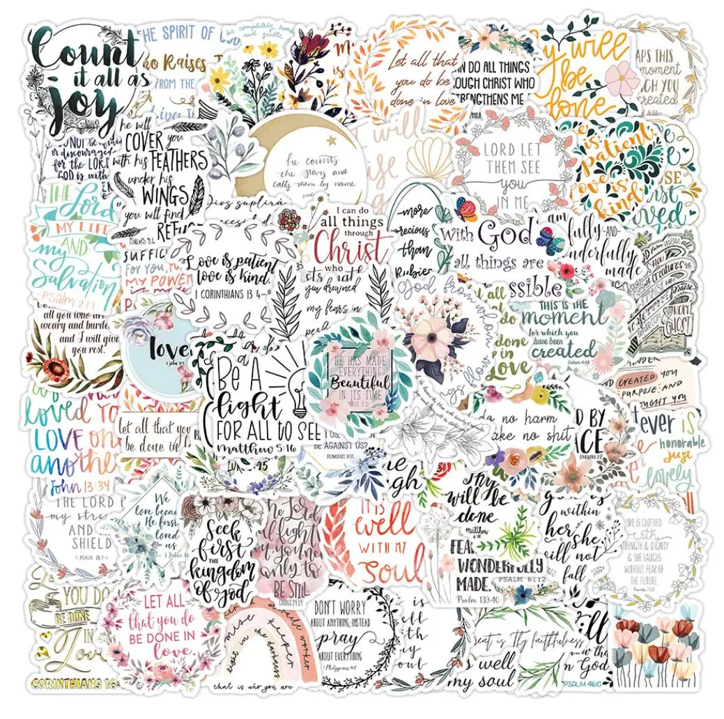 100pcs NEW Bible Inspirational Stickers For Notebook Phone Suitcase Fridge Bike Laptop Luggage Cartoon Decals DIY stickers
100pcs NEW Bible Inspirational Stickers For Notebook Phone Suitcase Fridge Bike Laptop Luggage Cartoon Decals DIY stickers