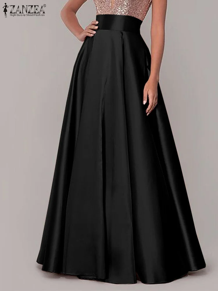 Bohemian Women Satin Silk Long Skirts Cotton Solid Elegant Loose Sundress Femme Elastic Waist Oversized Casual Dresses
Bohemian Women Satin Silk Long Skirts Cotton Solid Elegant Loose Sundress Femme Elastic Waist Oversized Casual Dresses