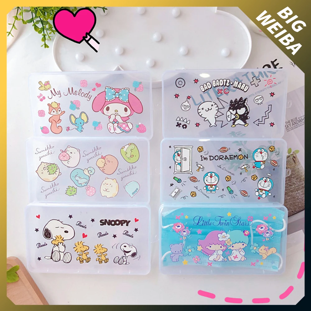 Kawaii Transparent Mask Storage Box Sanrios Kittys Kuromi Melody Cute Animal Cartoon Anime Storage Box Portable When Going
Kawaii Transparent Mask Storage Box Sanrios Kittys Kuromi Melody Cute Animal Cartoon Anime Storage Box Portable When Going