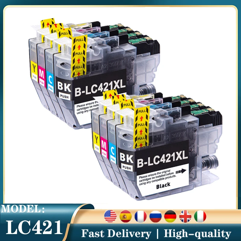 

4Color Compatible Ink Cartridge For Brother LC421 LC421XL 421XL DCP-J1050DW DCP-J1140DW MFC-J1010DW Printer Ink Cartridge