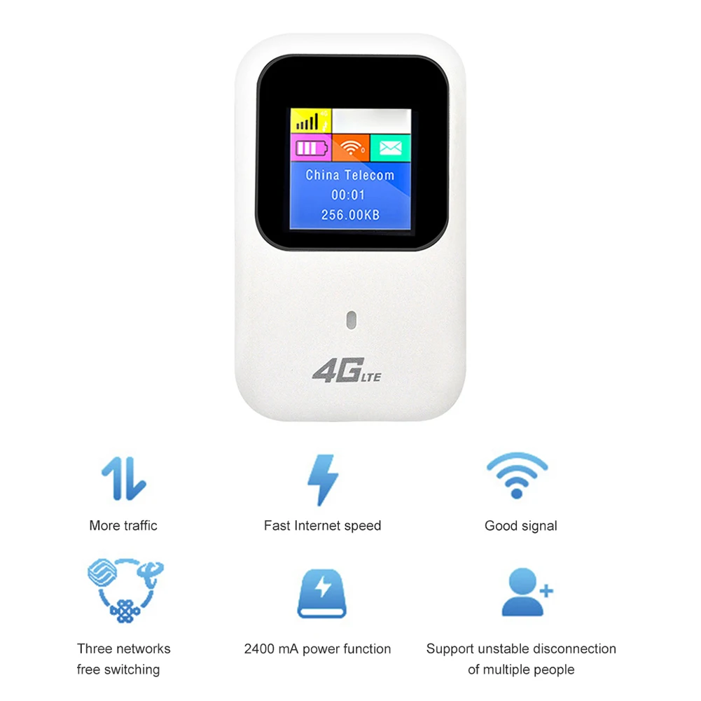 5G 4G Mobile Broadband 2.4GHz LTE Wireless WiFi Adapter SIM Card Slot Modem Dongle Router 3 Channels for 10 WiFi Devices
5G 4G Mobile Broadband 2.4GHz LTE Wireless WiFi Adapter SIM Card Slot Modem Dongle Router 3 Channels for 10 WiFi Devices