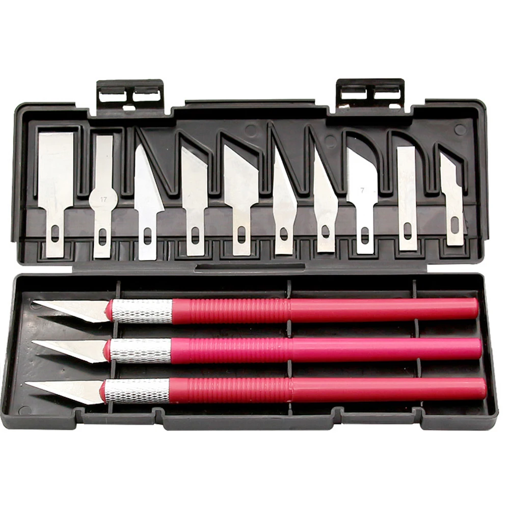 13 Pcs Carving Cutter Set Art Carving Cutter With Box Paper Sticker Cutter Carving Blade For Cutting Woodworking Engraving Craft
13 Pcs Carving Cutter Set Art Carving Cutter With Box Paper Sticker Cutter Carving Blade For Cutting Woodworking Engraving Craft