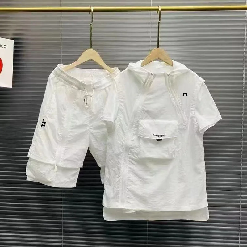 Golf Wear Men Quick Drying 2-piece Set Summer New Golf Wear Golf Suit Malbon Golf T-shirt Golf Shorts Suit Hooded Men Golf Wear
Golf Wear Men Quick Drying 2-piece Set Summer New Golf Wear Golf Suit Malbon Golf T-shirt Golf Shorts Suit Hooded Men Golf Wear